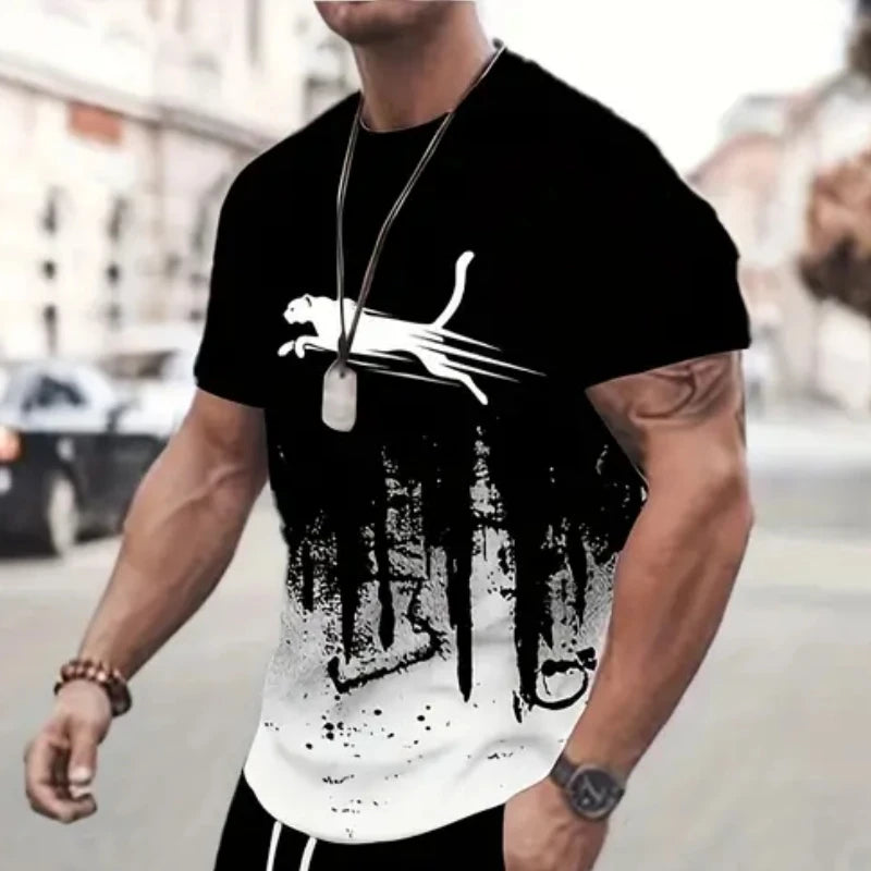 Animal T-Shirts For Men 3d Print T-Shirt Mens Sports